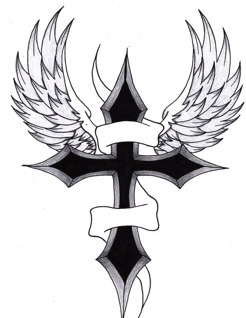 Cross With Wings Art Cross Tattoo Designs Tribal Cross Tattoos regarding dimensions 787 X 1015