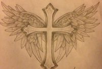 Cross With Wings Tattoo Design Protxticsdeviantart On for proportions 900 X 1200