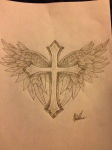 Cross With Wings Tattoo Design Protxticsdeviantart On for proportions 900 X 1200