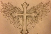 Cross With Wings Tattoo Design Protxticsdeviantart On inside proportions 900 X 1200