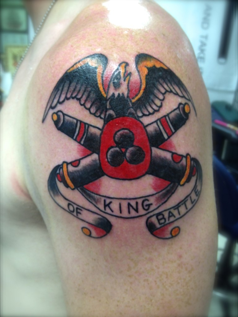 Crossed Cannons And Eagle Tattoo King Of Battle Keelh Flickr pertaining to size 768 X 1024