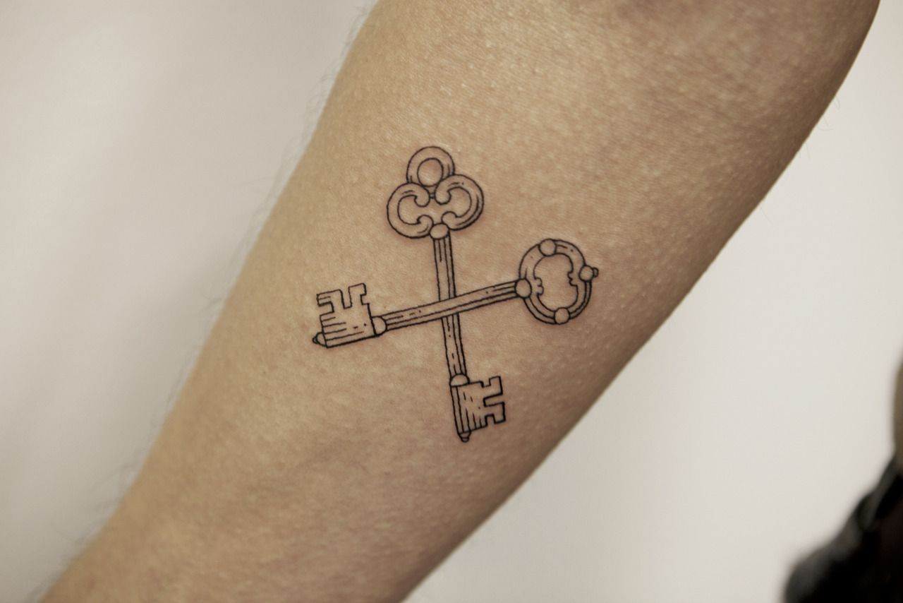 Crossed Keys For Arno Tattoos Keys And Locks Key Tattoos Key with dimensions 1280 X 854