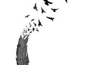 Crow Feather Tattoo Designs Feather Into Birds Tattoo Feather with proportions 1024 X 1280