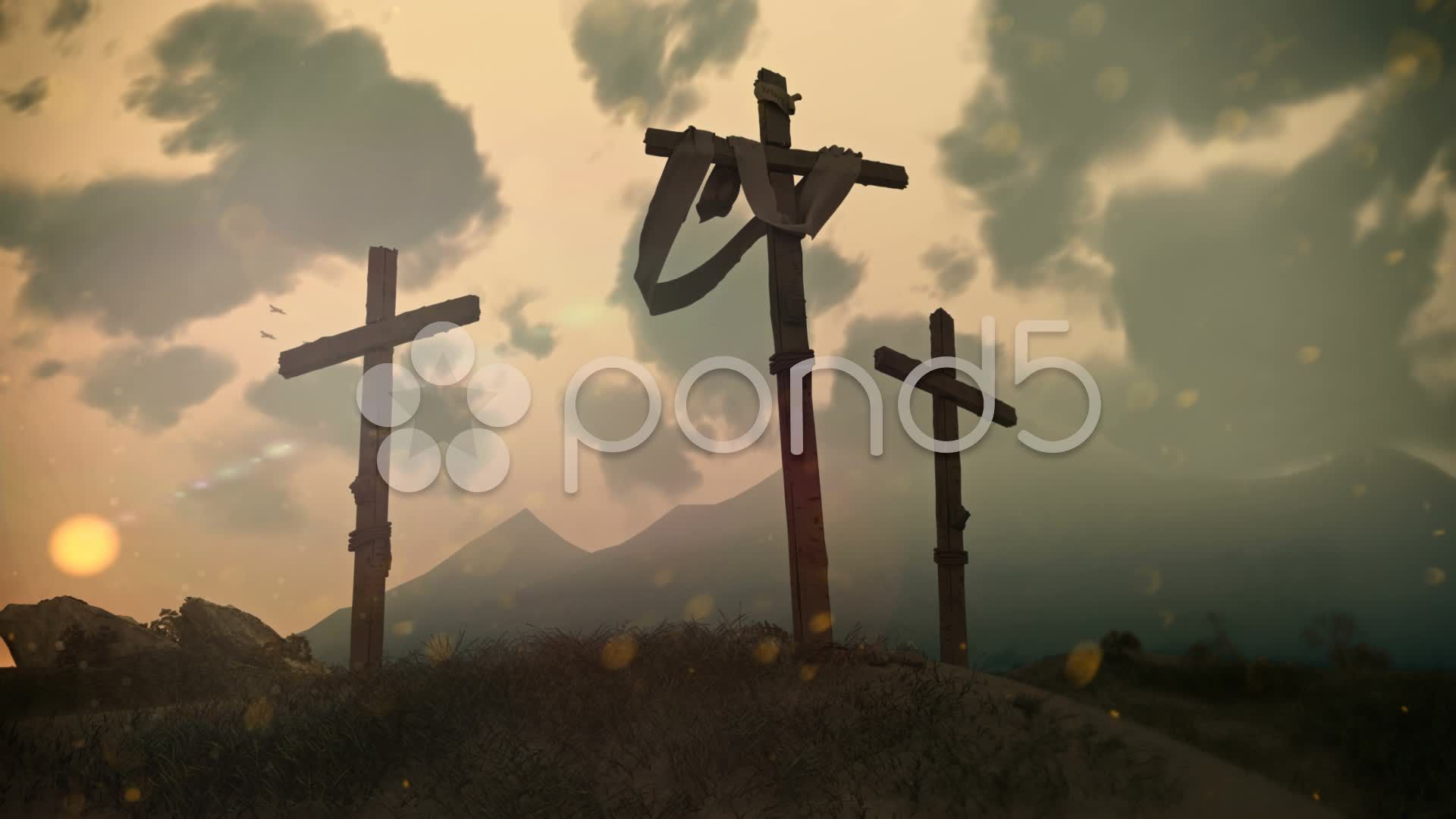 Crucifixion Cross On Calvary Hill Stock Footagecalvarycross throughout size 1920 X 1080