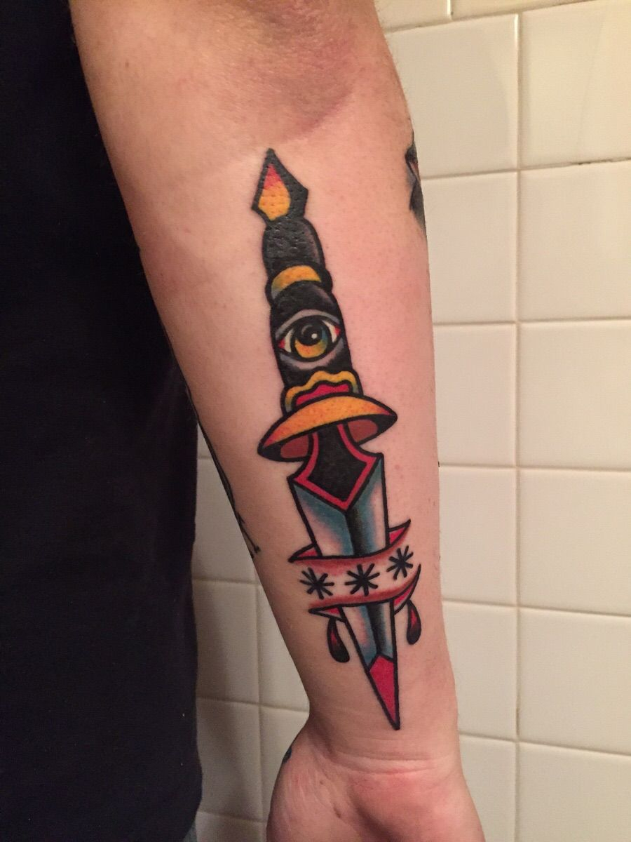 Dagger Done Shane Nesmith At No Cross No Crown Tattoo In Monroe intended for measurements 900 X 1200