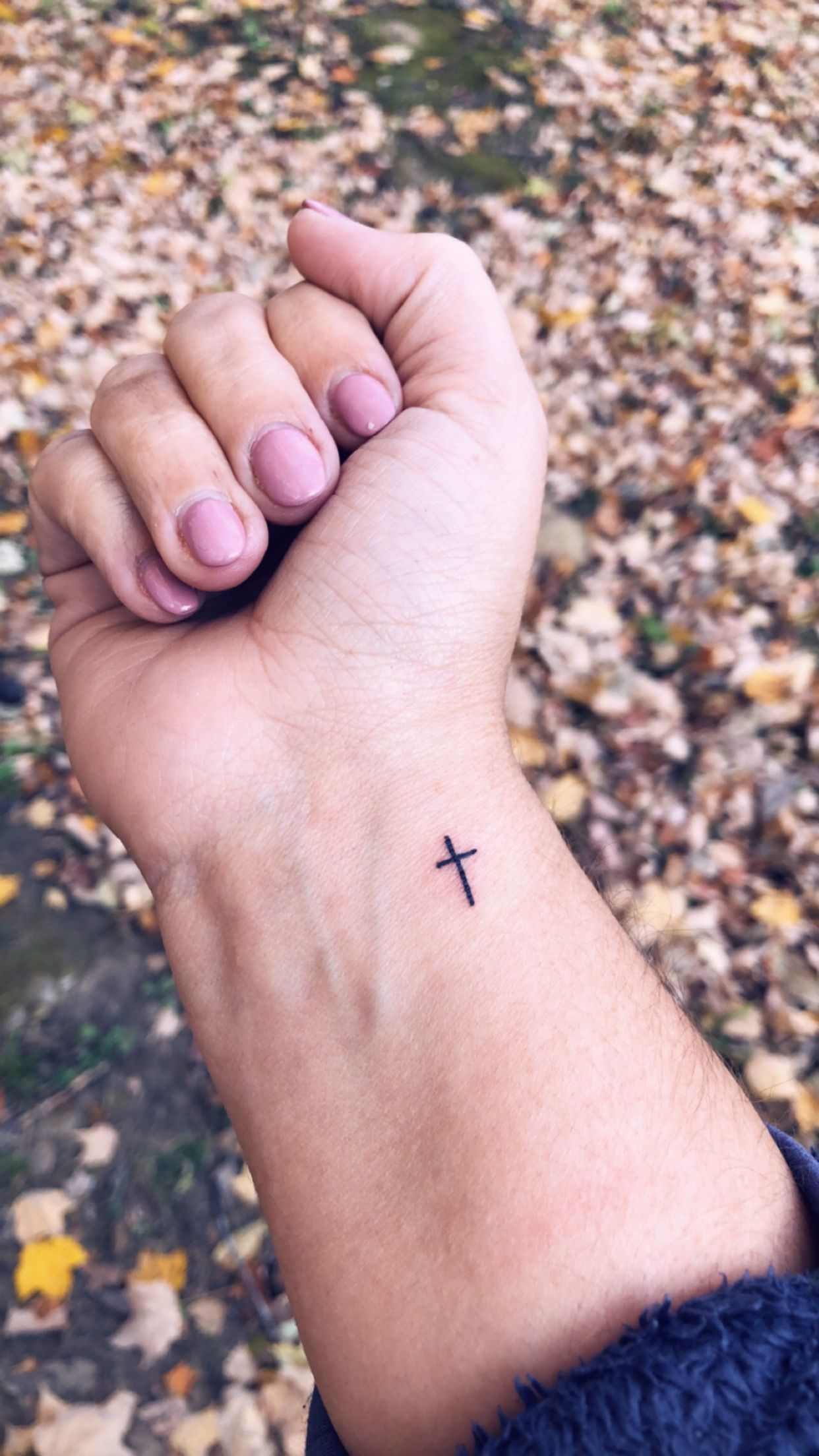 Dainty Cross Tattoo I Got On 10302018 Tattoo Ideas Tattoos for size 1242 X 2208