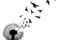 Dandelion And Birds Wall Graphics Flying Tattoo Tattoos Bird pertaining to dimensions 828 X 1051