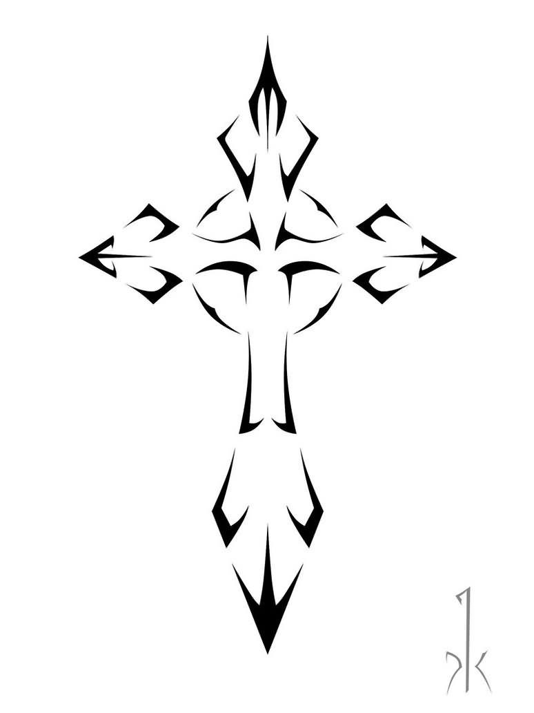 Dashing Tribal Cross Tattoos Design Hlpr intended for size 774 X 1032