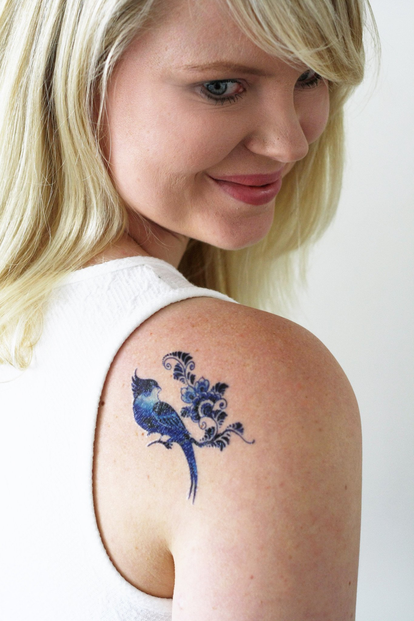 Delfts Blue Bird And Flower Tattoo Things To Do Places To See throughout proportions 1365 X 2048