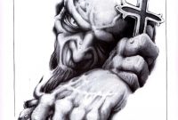 Demon With Cross Tattoo Design Tattooshuntcom Evil Demon Tattoo throughout measurements 850 X 1119