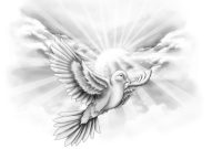 Dove Flying With Clouds Tattoo Free Designs White Dove On The regarding proportions 1600 X 1200