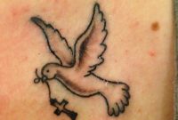 Dove Tattoo With Cross In White Ink Instead Though And Maybe On regarding size 2448 X 3264
