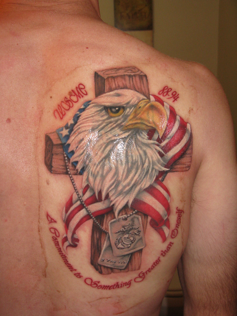 Eagle And Cross Marine Corps Tattoos Tattoomagz Tattoo Designs for size 800 X 1067