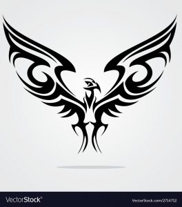 Eagle Bird Tattoo Design Royalty Free Vector Image throughout proportions 949 X 1080