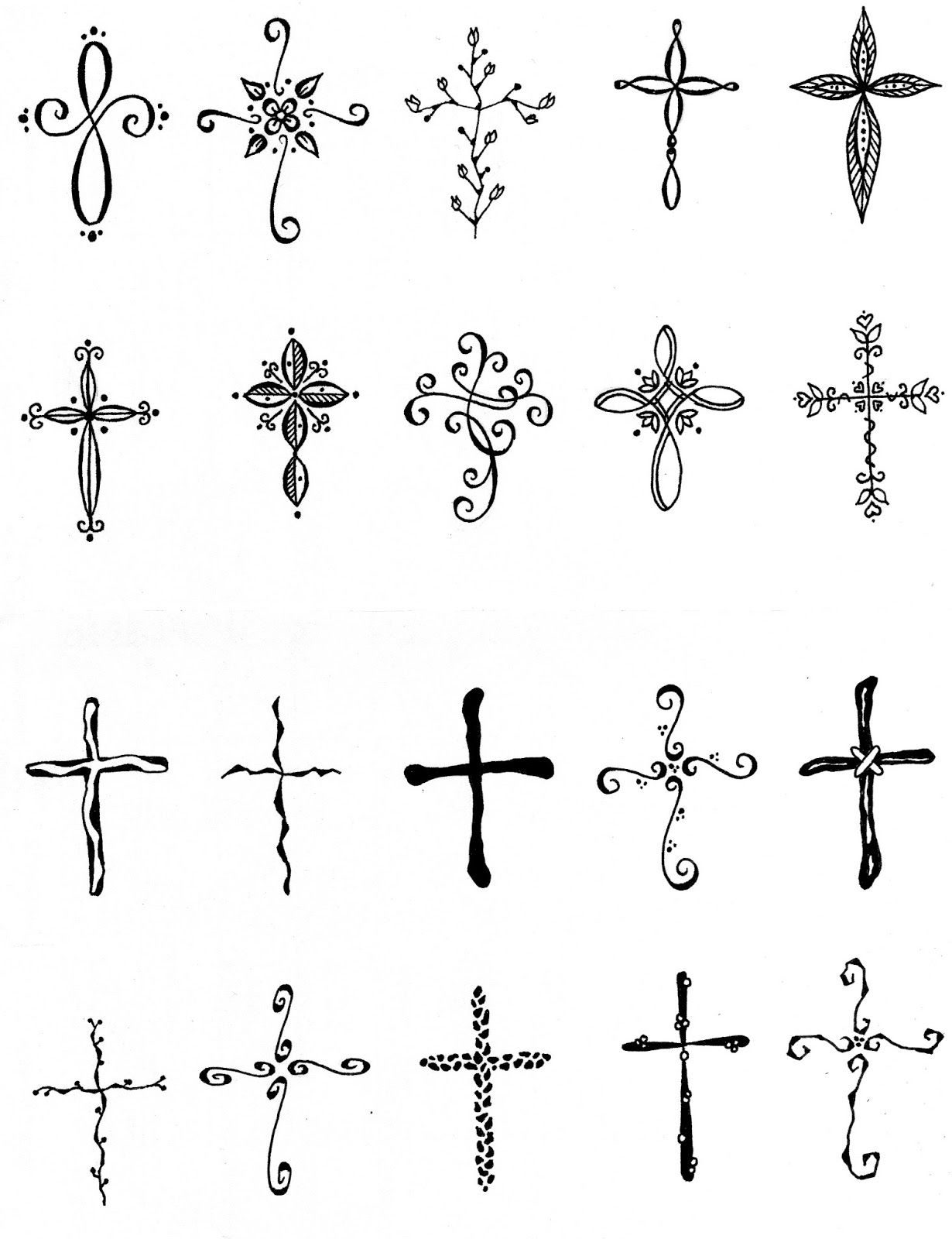Embound Cross Tattoos I Like The Upper Left Hand Corner One with proportions 1230 X 1600