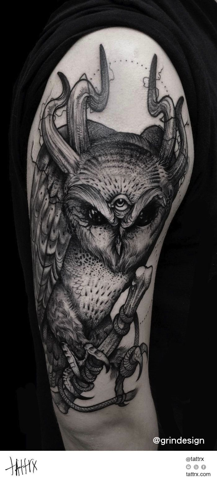 Evil Owl Tattoo Designs Great Tattoo Art Design Owl Tattoo regarding sizing 700 X 1545