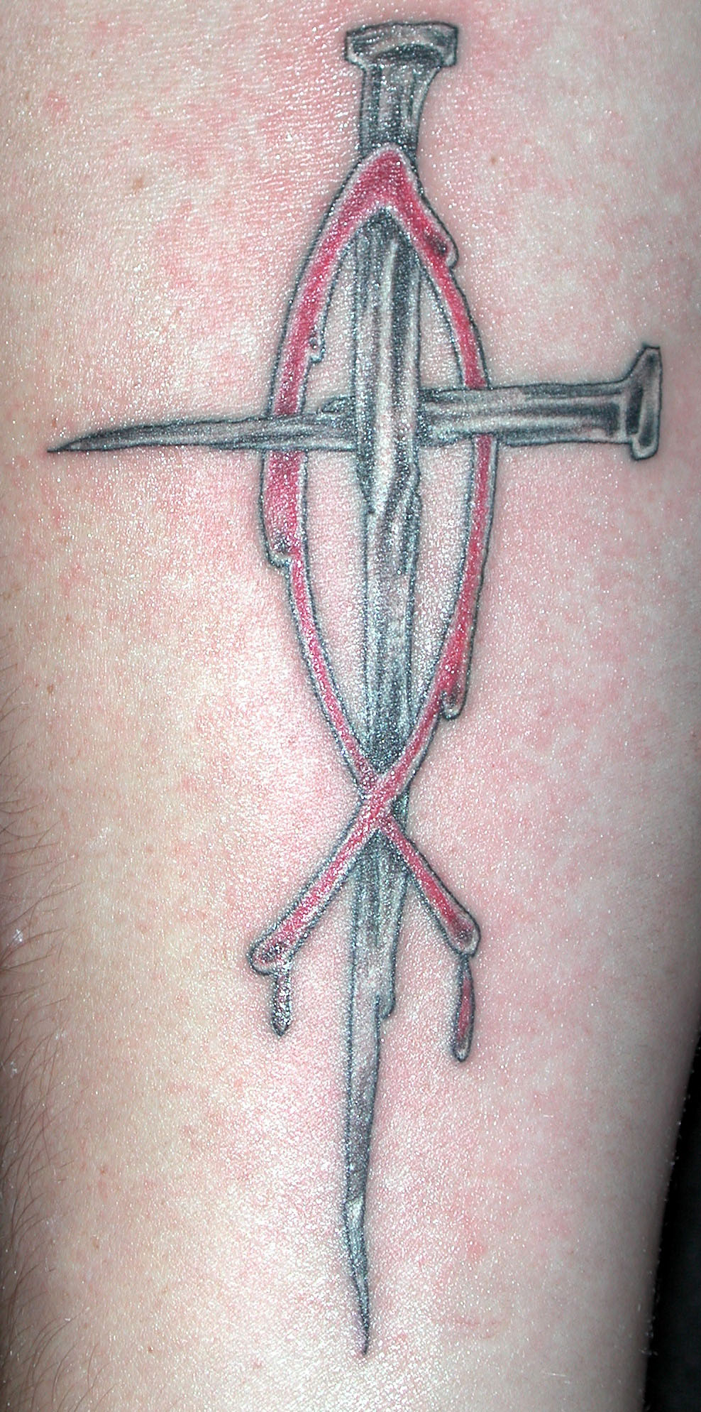 Fabulous Nail Cross Tattoo For Men Tattooshunt inside measurements 988 X 1988