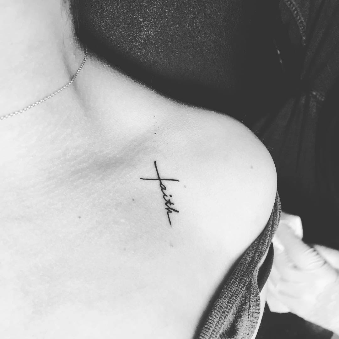 Faith Written In The Form Of A Cross Done At Orange Tattoo In with size 1080 X 1080
