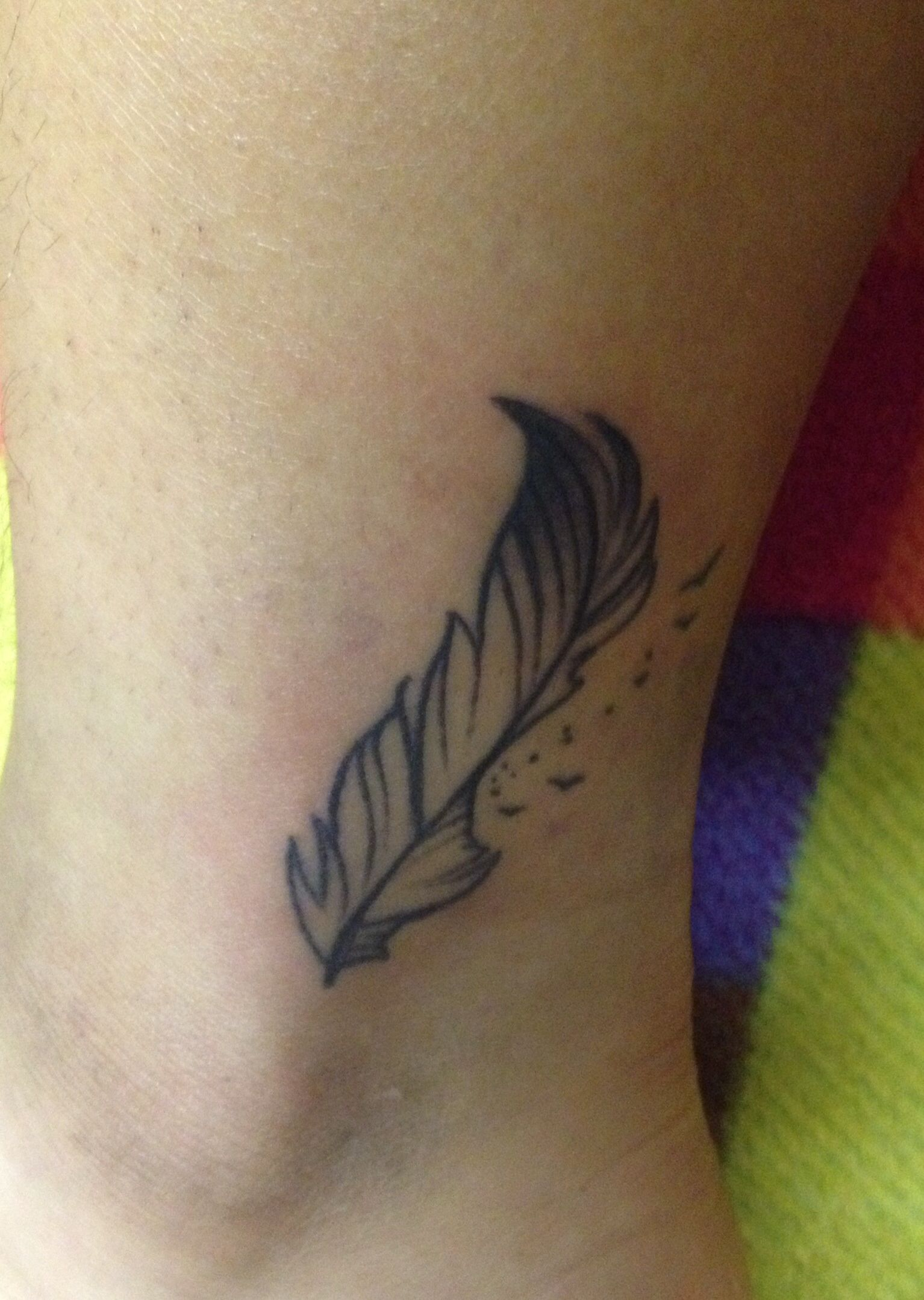 Feather Tattoo With Pieces Flying Away That Turn Into Birds Tattoo intended for size 1534 X 2156