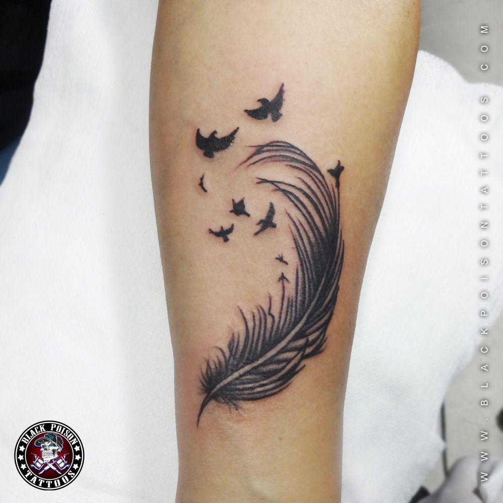 Feather Tattoos And Its Designs Ideas Images And Meanings Black regarding proportions 1000 X 1000