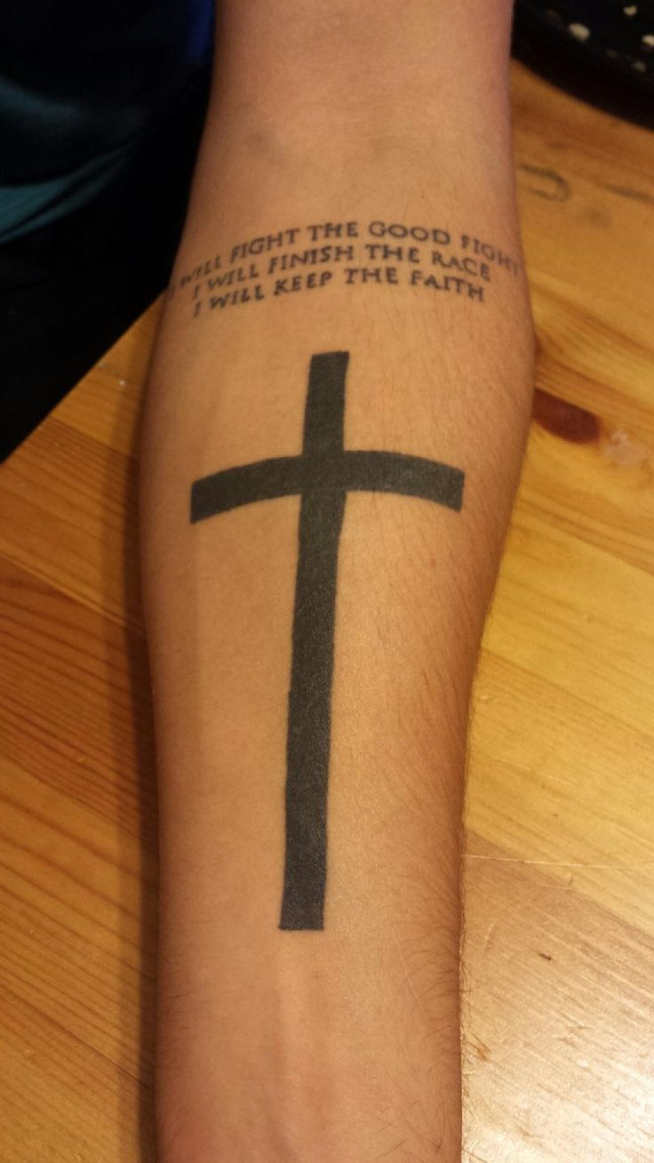 Finish The Race I Will Keep The Faith My Boyfriends Forearm Tattoo inside measurements 736 X 1308