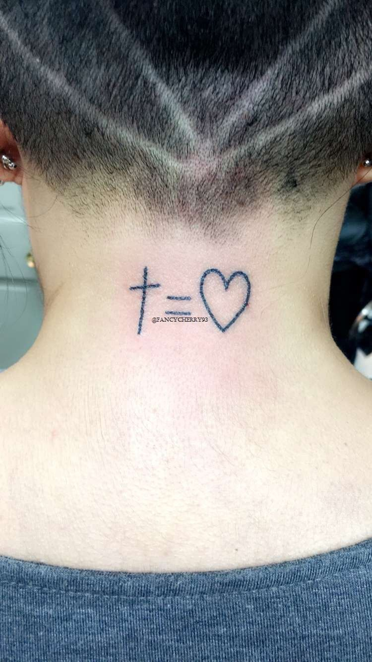 First Tattoo Cross Equals Love Tattoos Cross Heart Love regarding size 750 X 1334