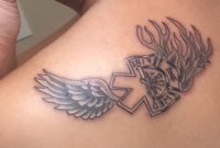 First Tattoo Right After Maltese Cross Star Of Life Angel Wing with regard to proportions 852 X 1136