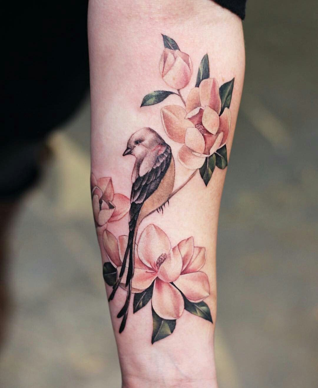 Floral Bird Tattoo Tattoos Forearm Tattoos Bird Flower Tattoo for proportions 1080 X 1319