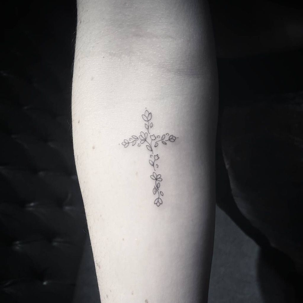 Flower Cross Tattoos Small Cross Tattoos Cross Tattoo Designs throughout measurements 1024 X 1024