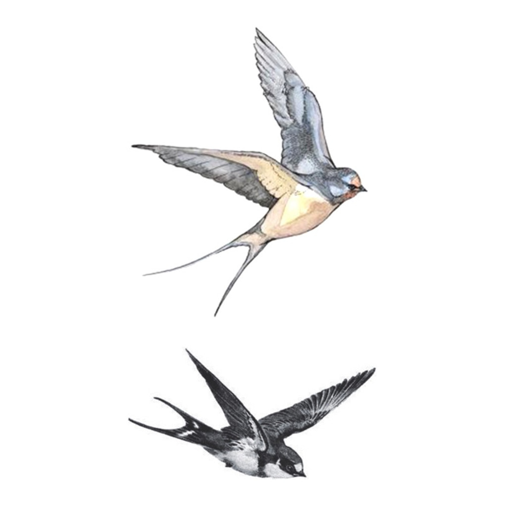 Fly Swallows Birds Design Body Art Tattoo Girl Men Women Arm Leg with regard to sizing 1020 X 1020