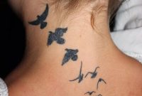 Flying Birds Tattoo On Back Tatoos Neck Tattoos Women Simple within proportions 730 X 1095