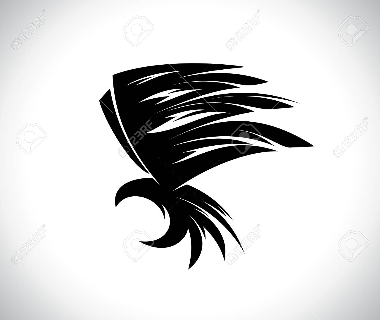 Flying Eagle Bird Tattoo Tribal Style Royalty Free Cliparts regarding sizing 1300 X 1094