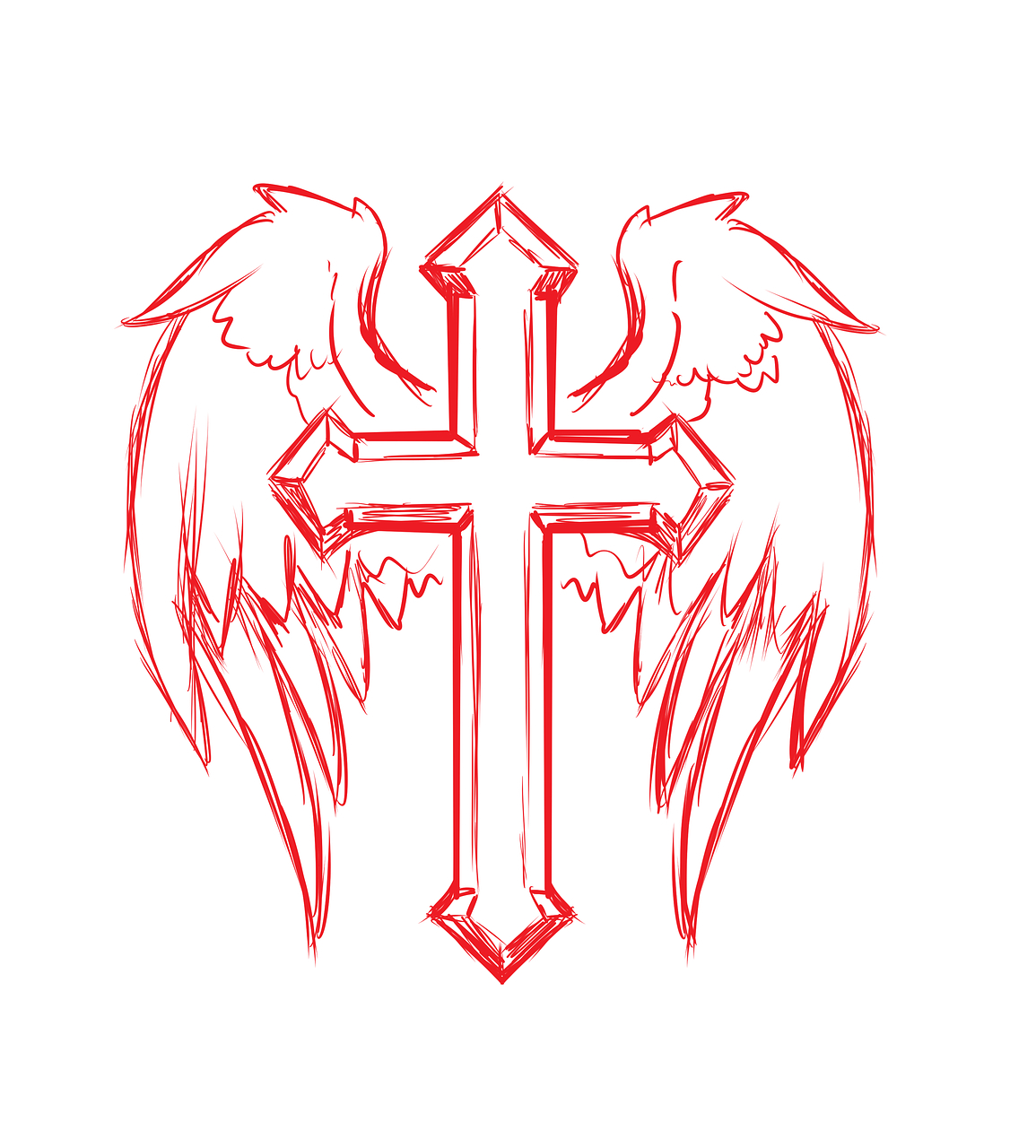 Free Image On Pixabay Cross Wings Tattoo Design Tattoos in measurements 1155 X 1280