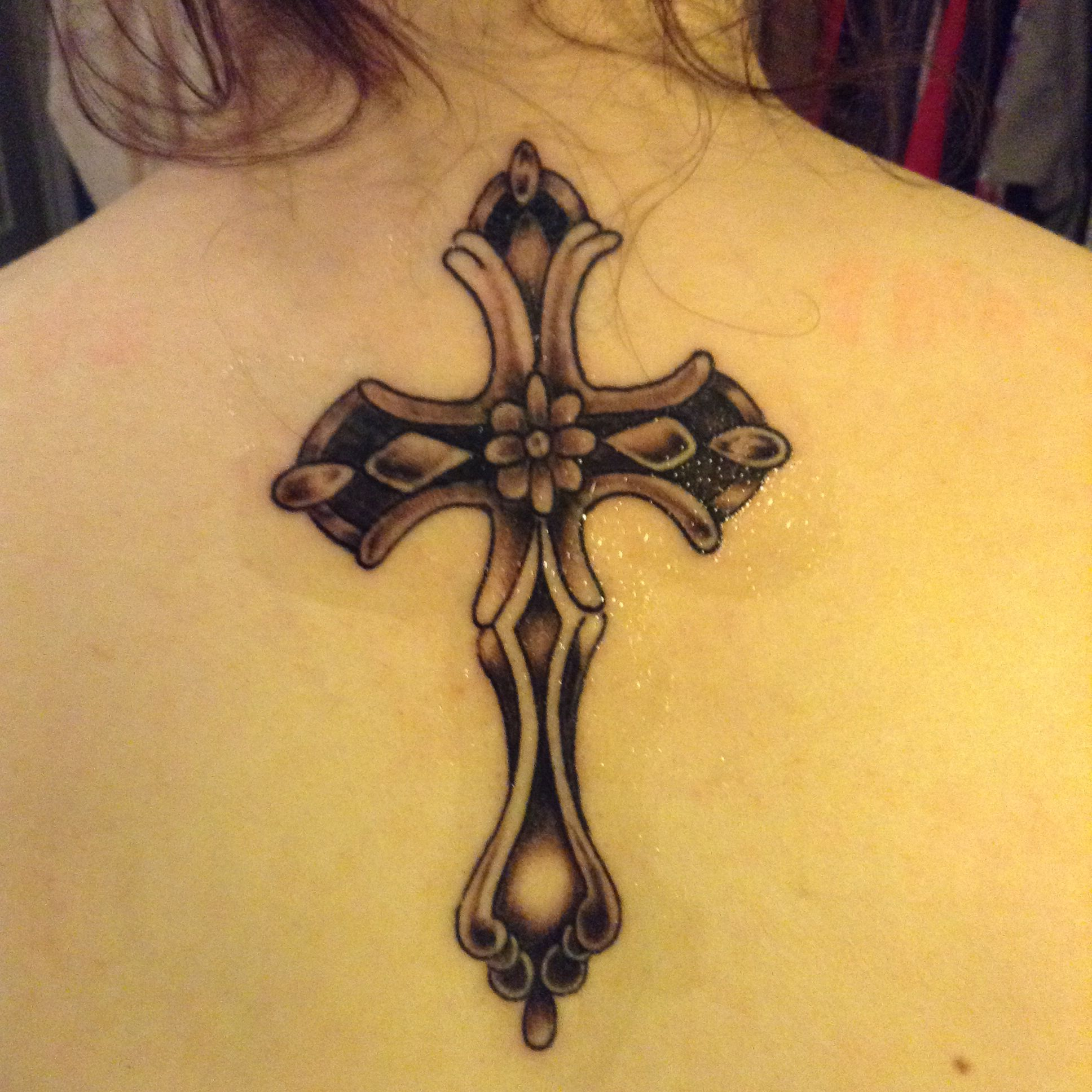 Girly Cross Tattoo Tattoos Tattoos intended for measurements 1936 X 1936