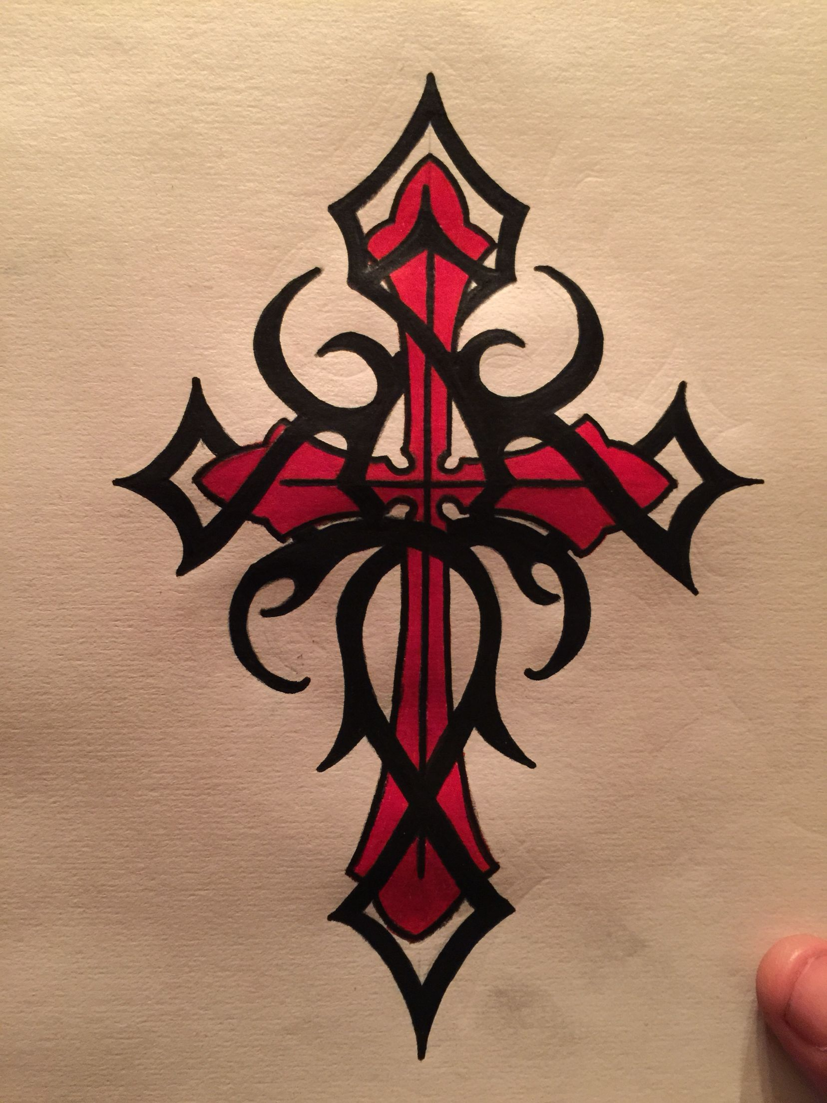 Going On My Leg Tonight Tats To Attempt Tribal Cross Tattoos in proportions 1656 X 2208