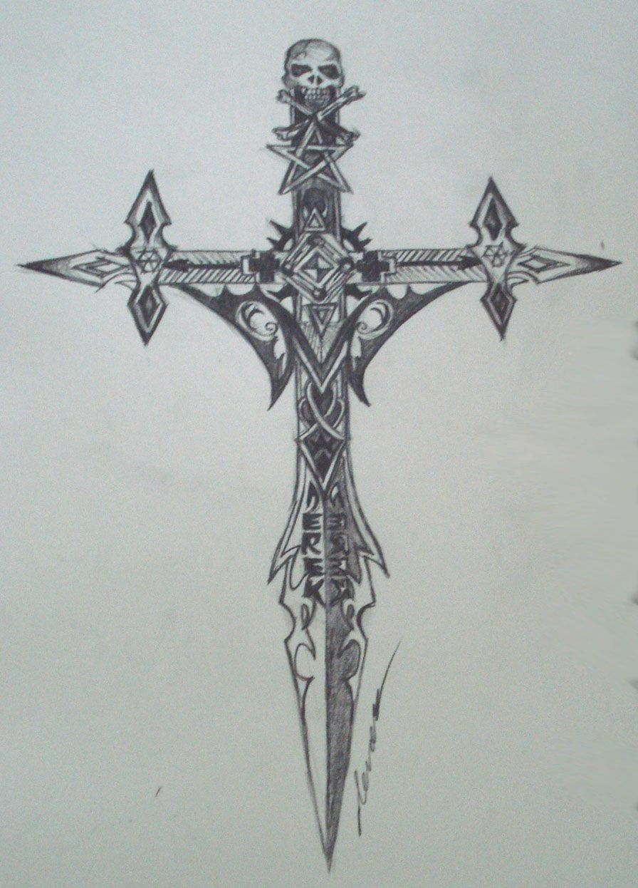 Gothic Cross Tattoo Designs Gothic Cross Draco2005 On Art regarding proportions 896 X 1246
