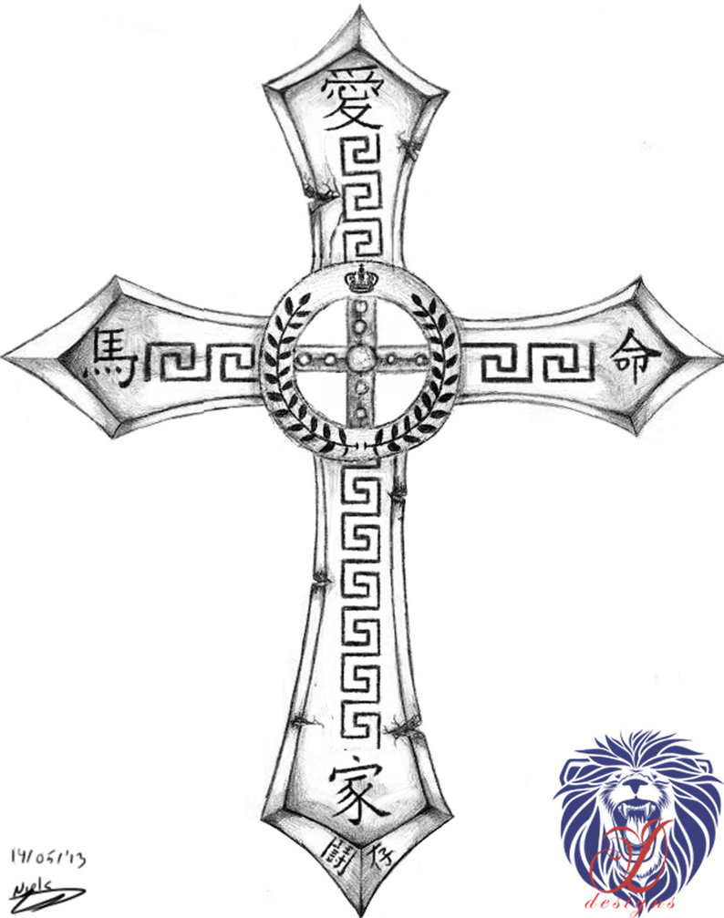 Греческий крест тату
