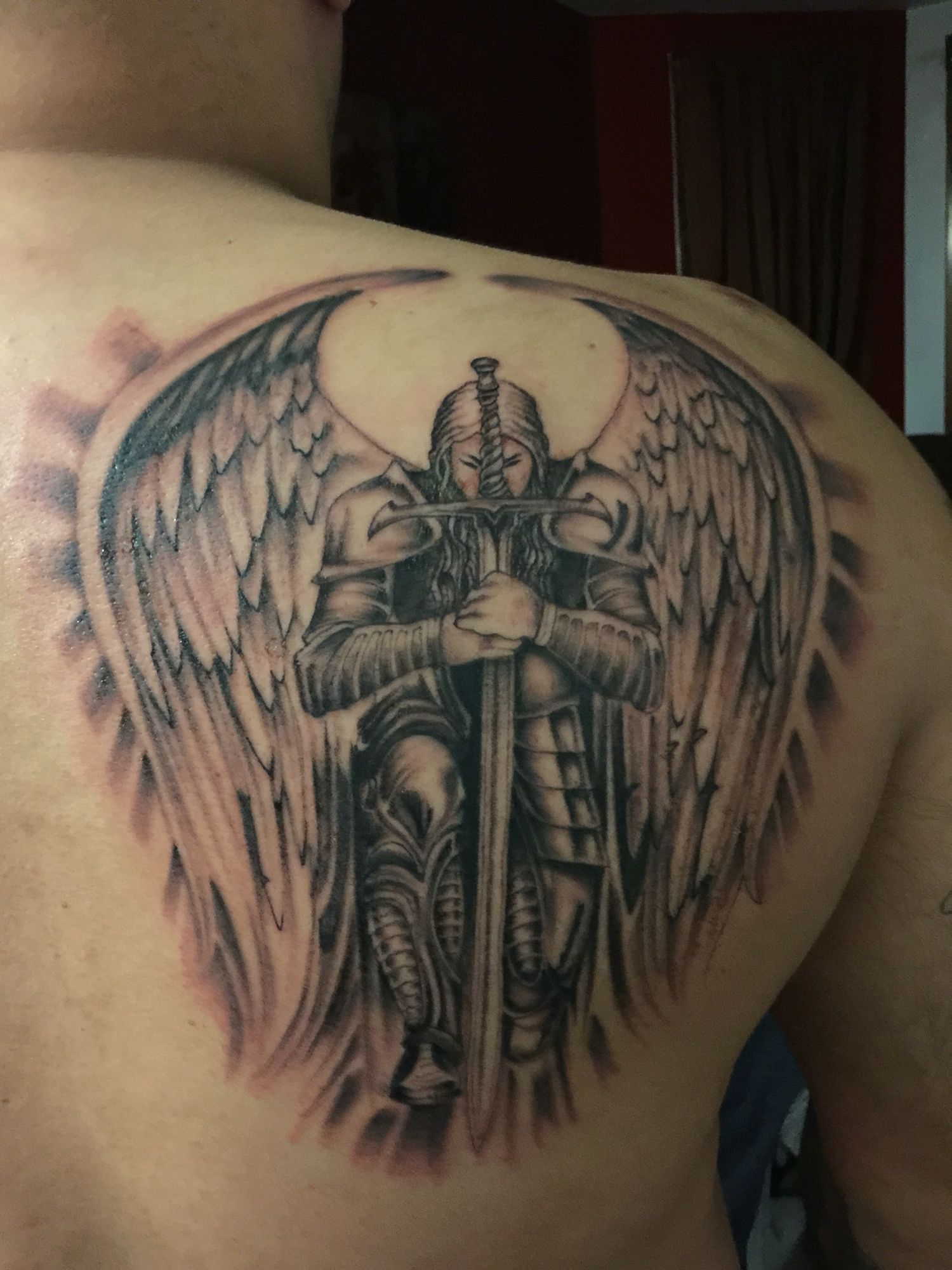 Guardian Angel Tattoo Mad Tatter Future Tattoo Angel Tattoo pertaining to measurements 1500 X 2000