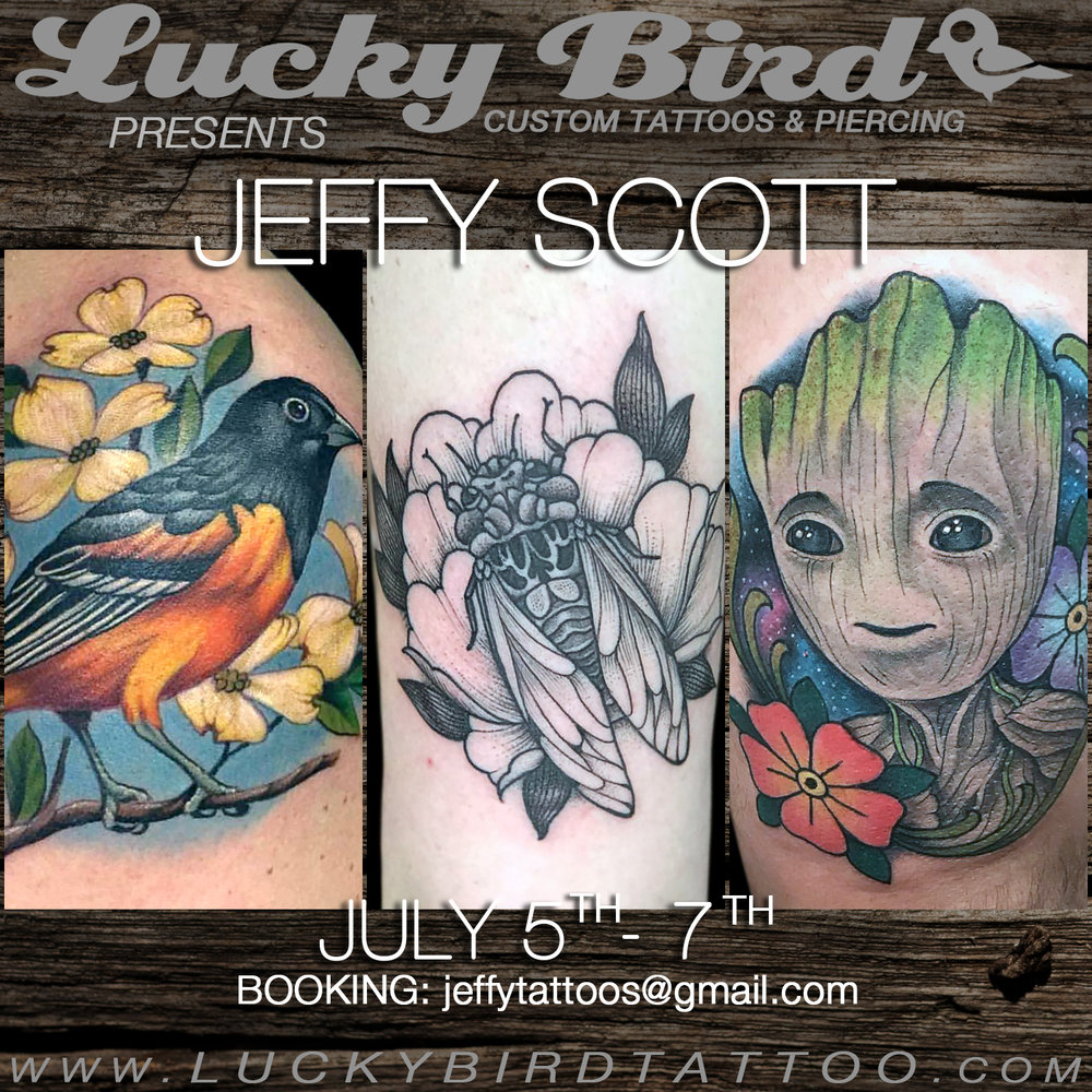 Guest Aritst Jeffy Scott Lucky Bird Tattoo within measurements 1000 X 1000