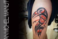 Haida Style Bird Tattoo On The Left Thigh throughout sizing 960 X 960