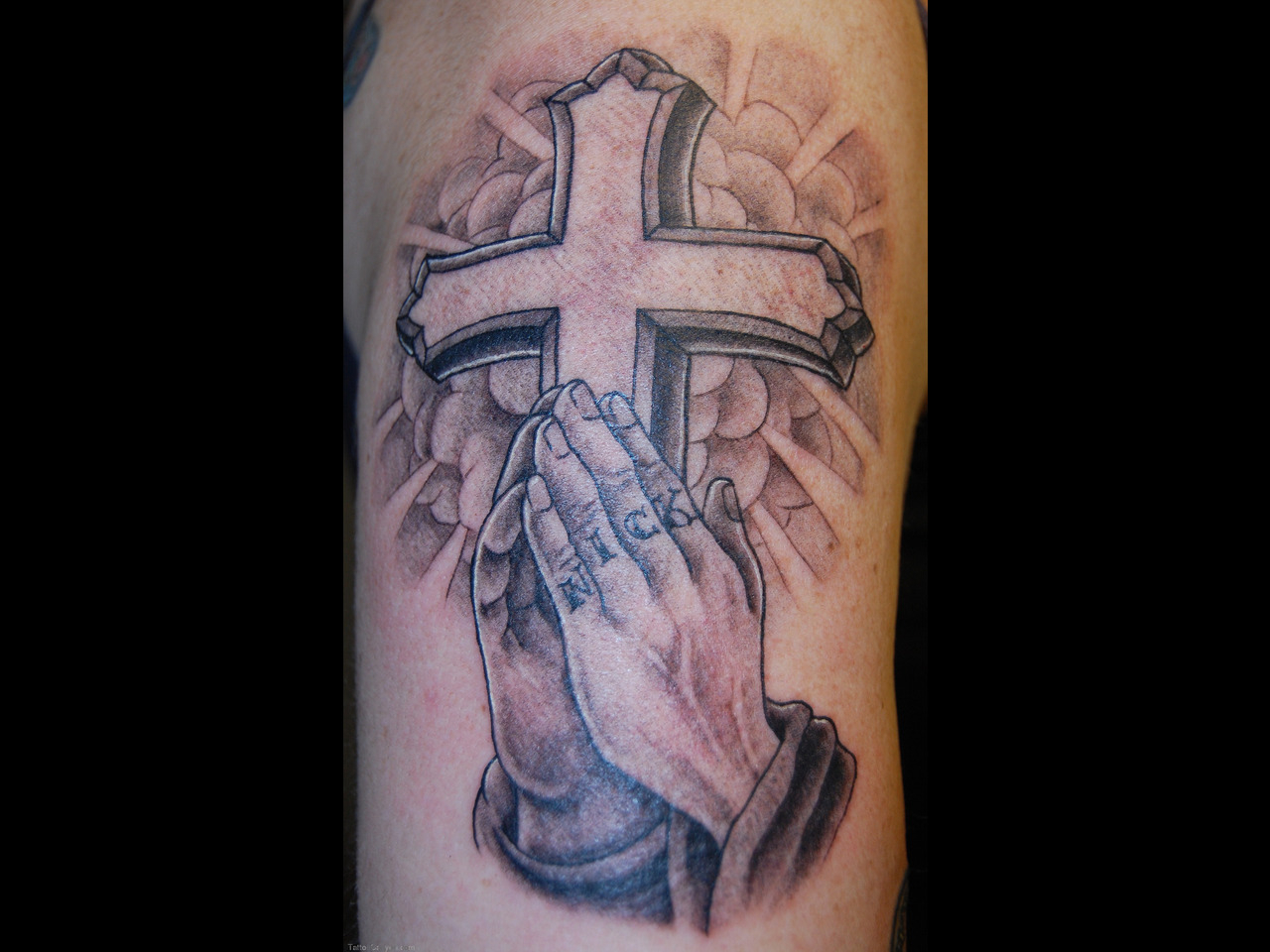 Hand Background Tattoo For Crosses Design Idea within dimensions 1280 X 960