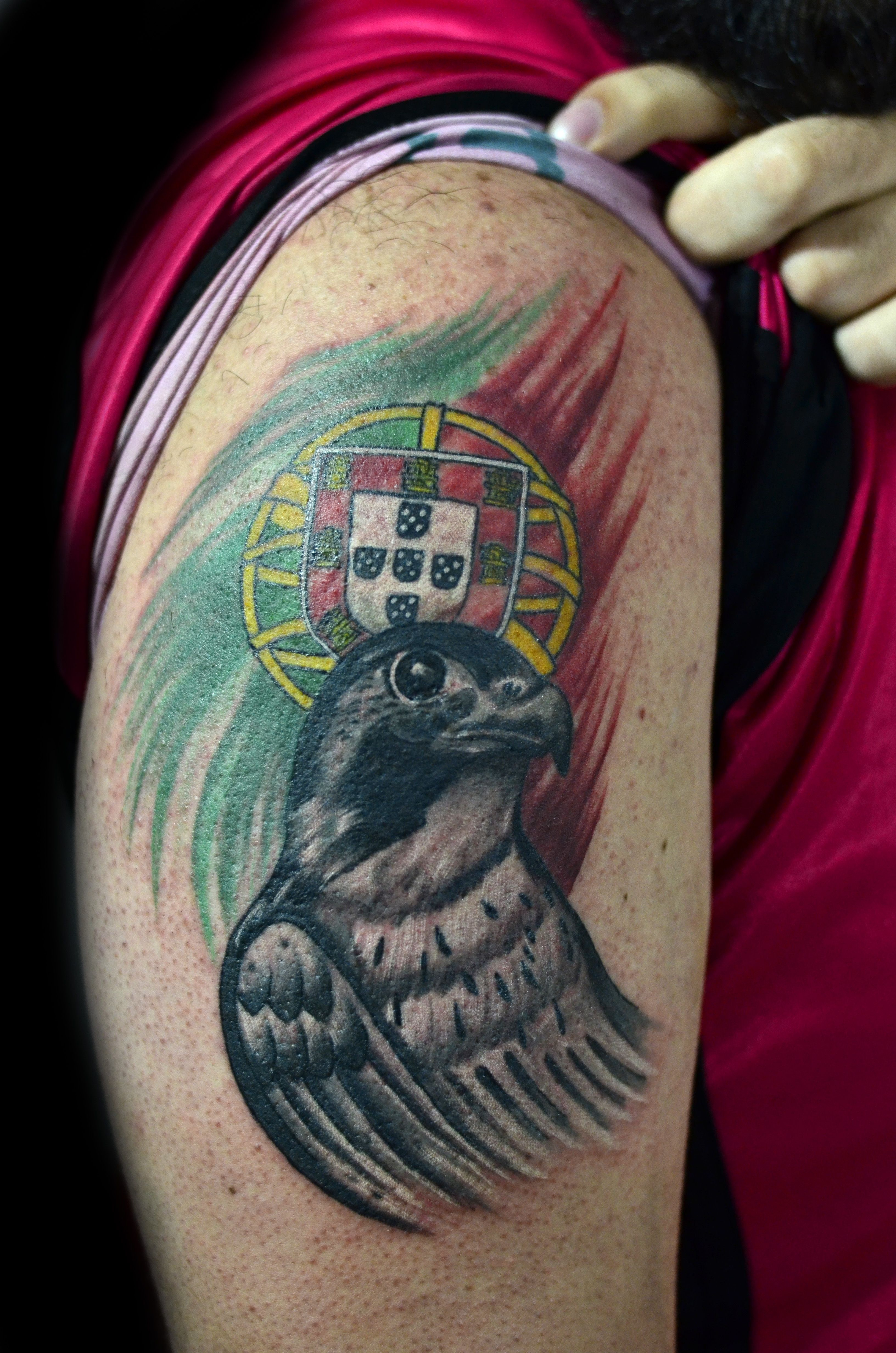 Hawk Portugal Flag Tattoo Thiago Padovani Tattoospiercings intended for measurements 3264 X 4928