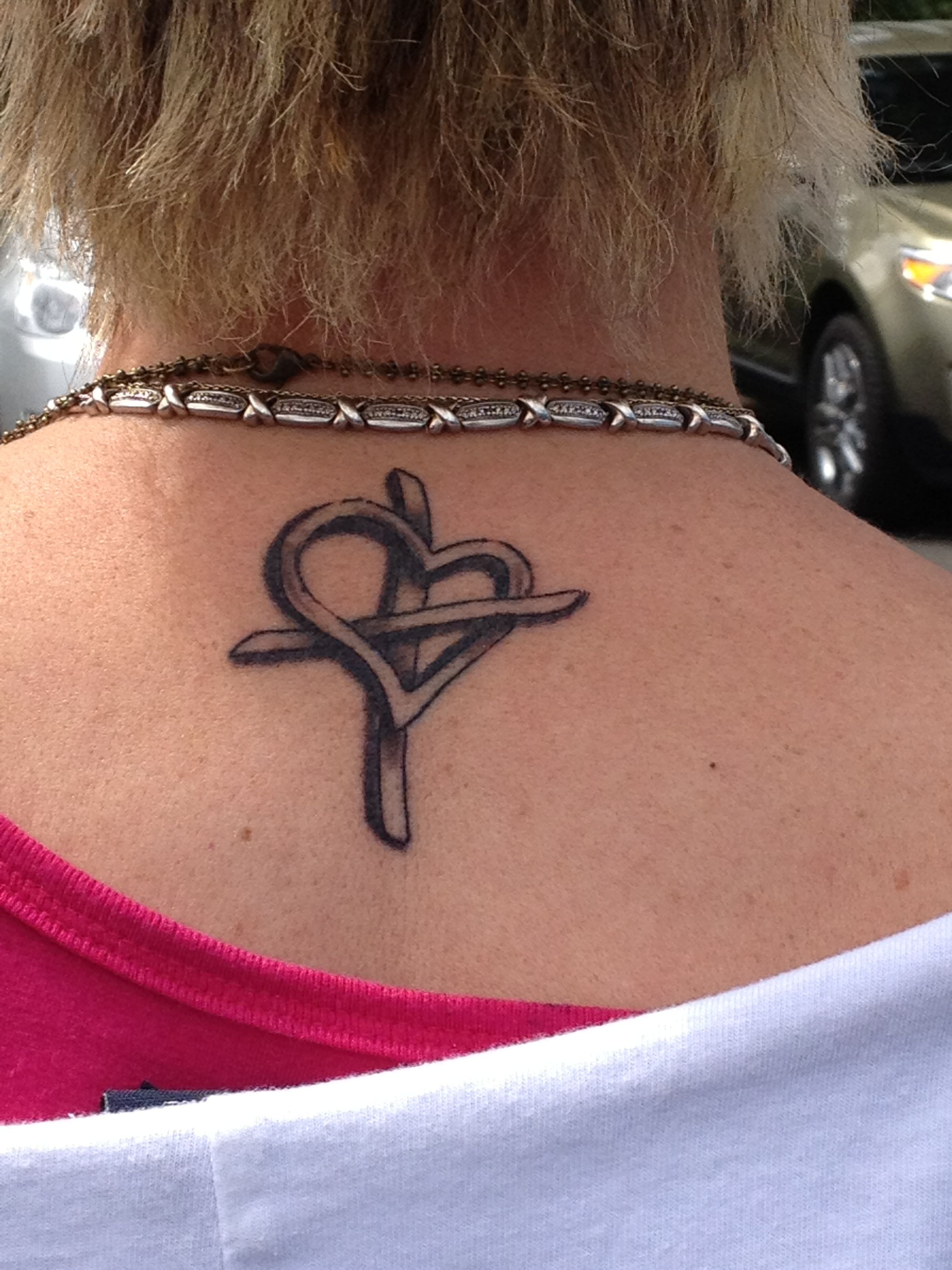 Heart Cross Tattoo In Memory Of Tattoo Memorial Tattoos throughout dimensions 2448 X 3264