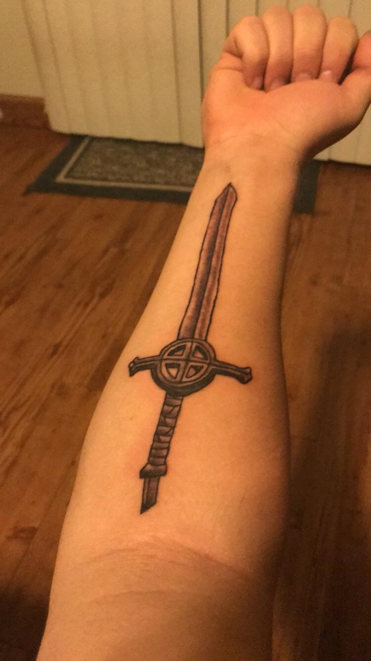 I Got The Demon Blood Sword For My First Tattoo I Think It Turned in sizing 750 X 1334