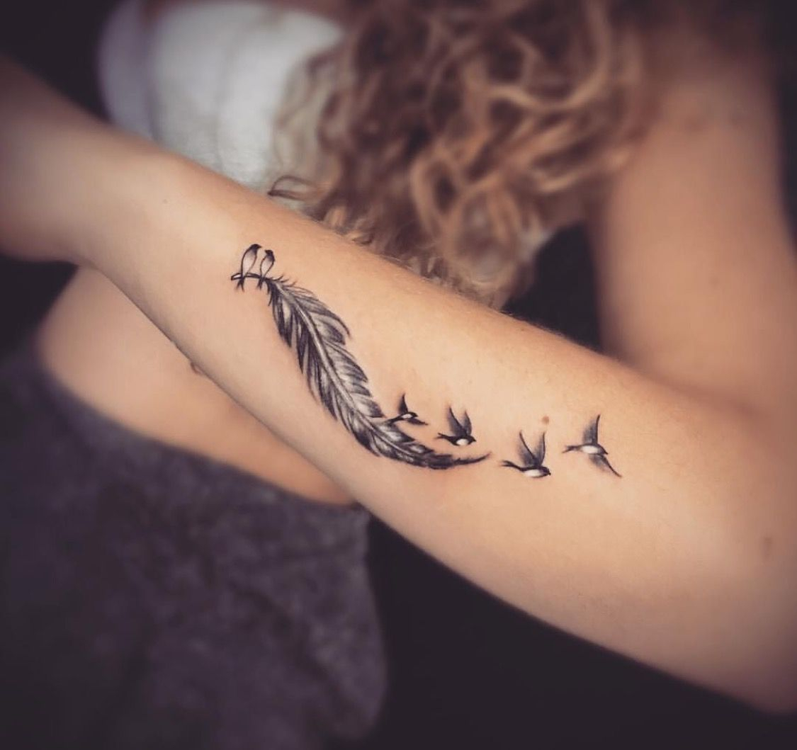 I Like This Feathertattooideas Tatoos Tattoos Feather Tattoos intended for measurements 1125 X 1059