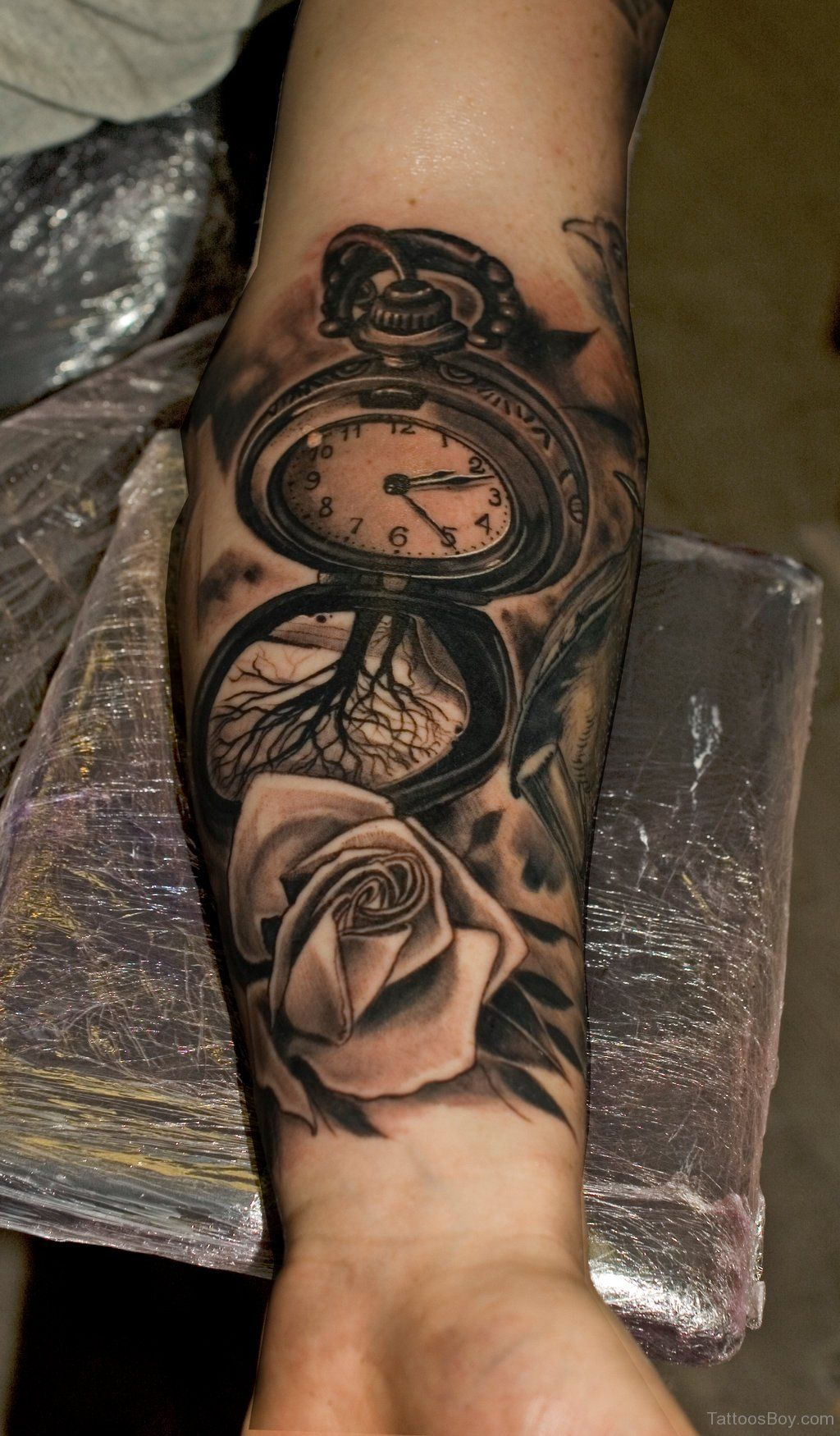 Image Result For Bird And Clock Tattoo All Inked Up Clock Tattoo throughout proportions 1024 X 1750