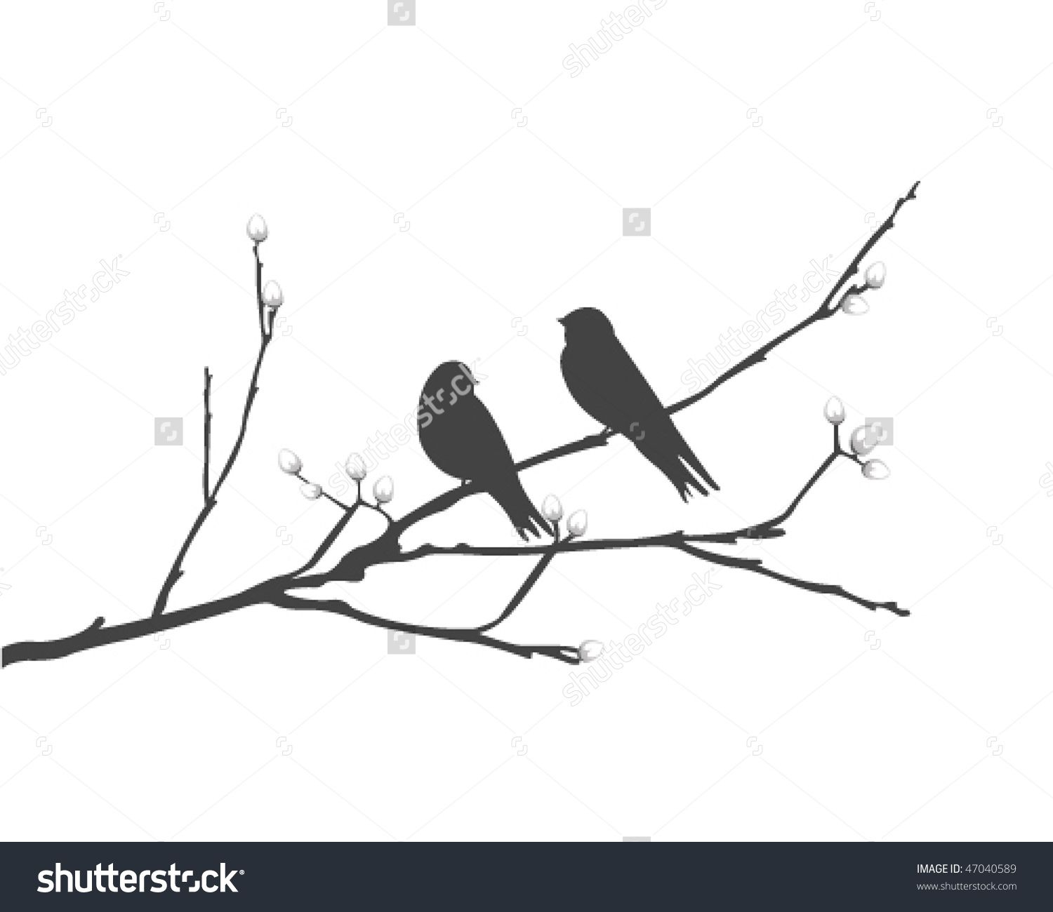 Image Result For Silhouette Birds On Branch Bird Tattoo Ideas intended for size 1500 X 1300