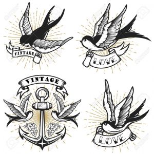 Image Result For Vintage Bird Tattoo Cloud Tattoo Sleeve Vintage throughout proportions 1299 X 1300