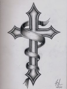 Images For Catholic Cross Tattoo Designs For Men Tats Cross intended for measurements 2454 X 3234