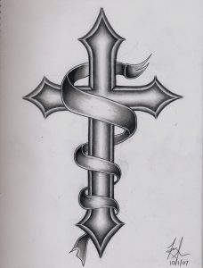 Images For Catholic Cross Tattoo Designs For Men Tats Cross intended for size 2454 X 3234